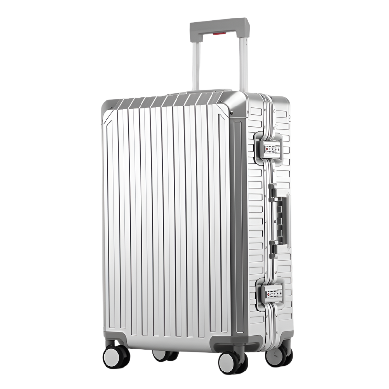 TSA-Approved Aluminum Luggage – Waterproof & Silent Wheels