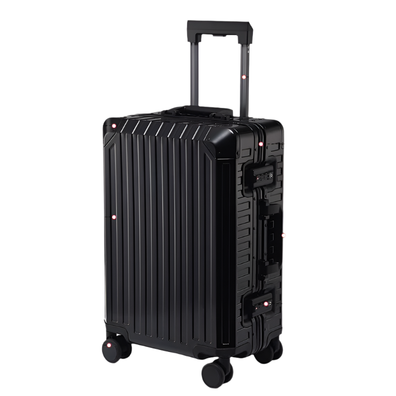 TSA-Approved Aluminum Luggage – Waterproof & Silent Wheels