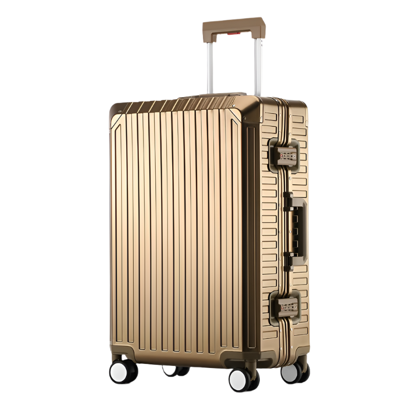 TSA-Approved Aluminum Luggage – Waterproof & Silent Wheels