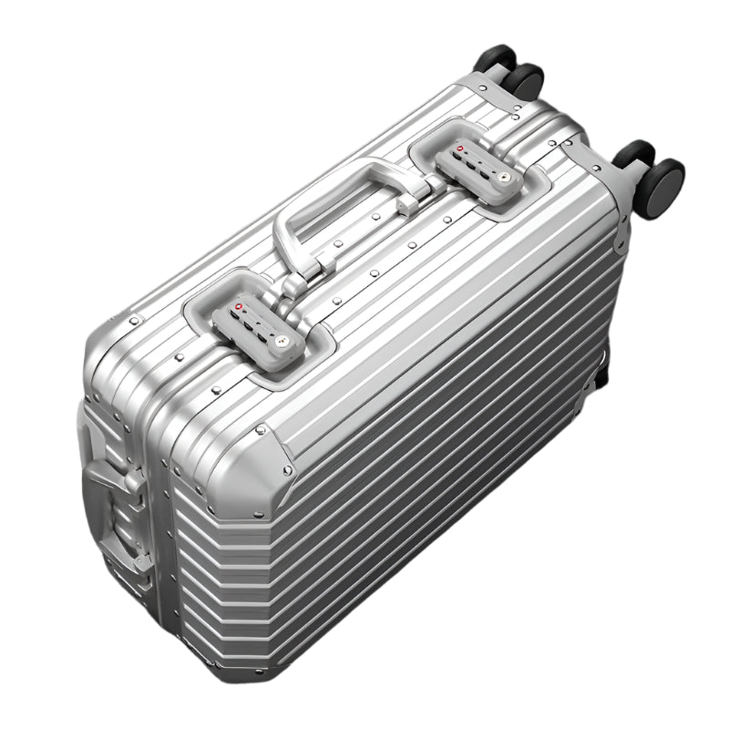 TSA-Approved Aluminum Luggage – Waterproof & Silent Wheels